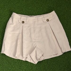 Express High Waist Cream Shorts